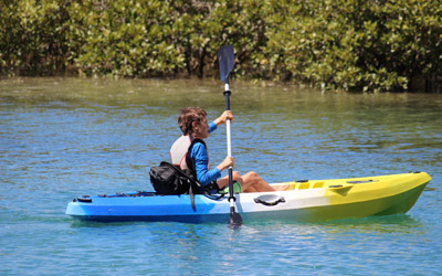 Enjoying kayaking in Drury near Auckland